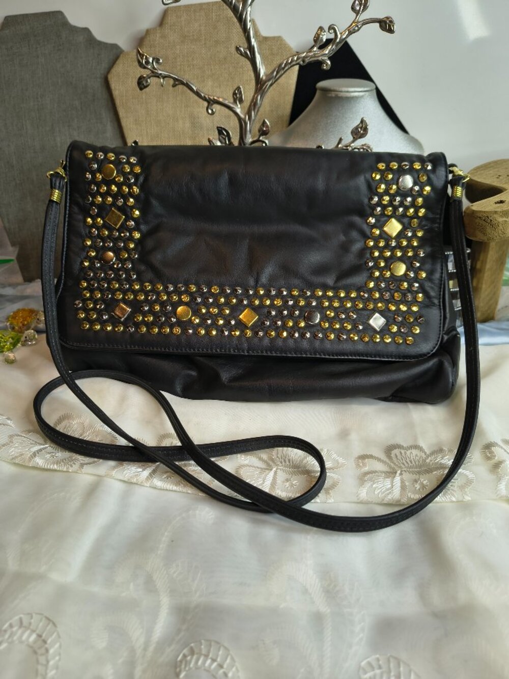Atalla all Leather Hand Bag
